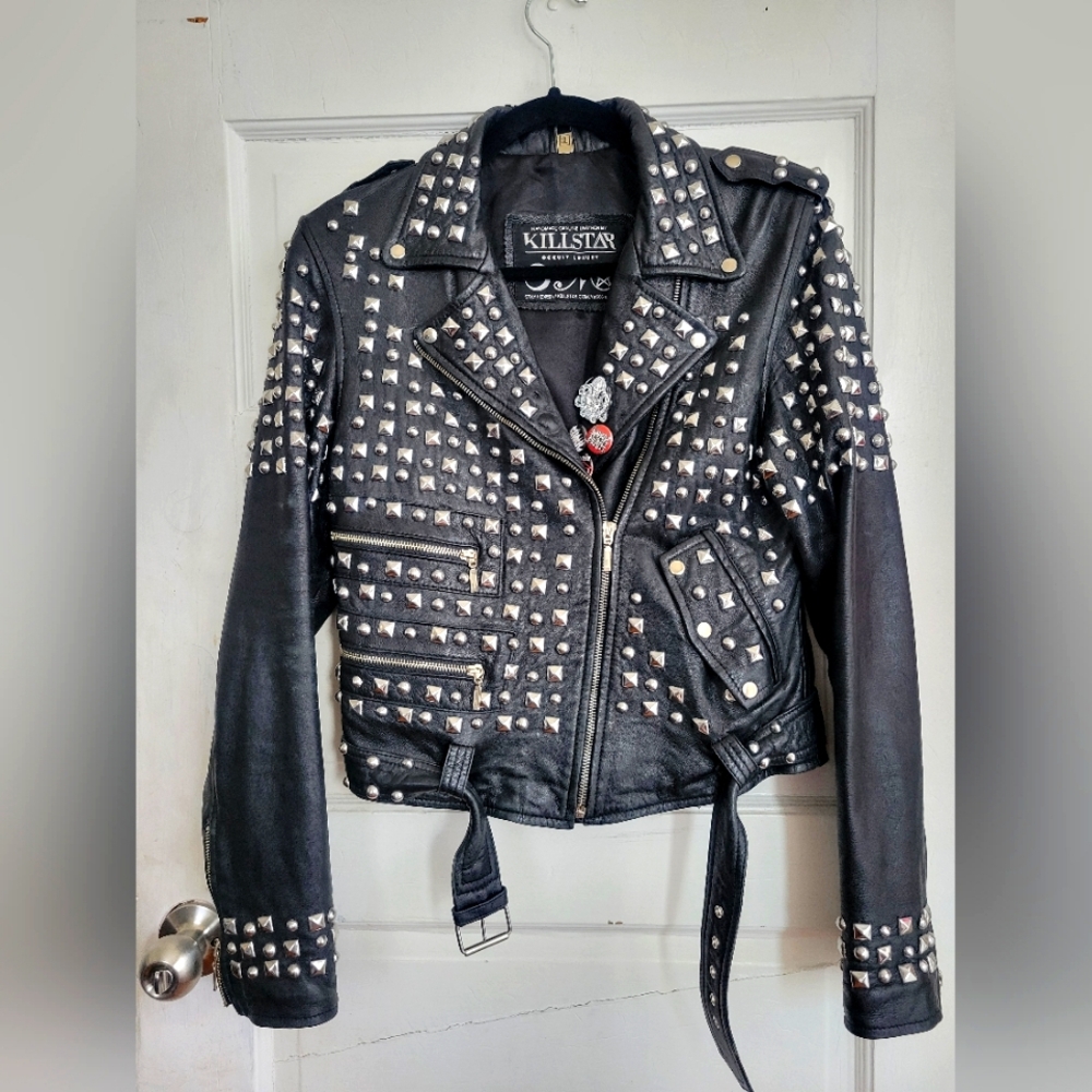 KILLSTAR Lambskin Studded Jacket - Women | Color: Black | Size: XL